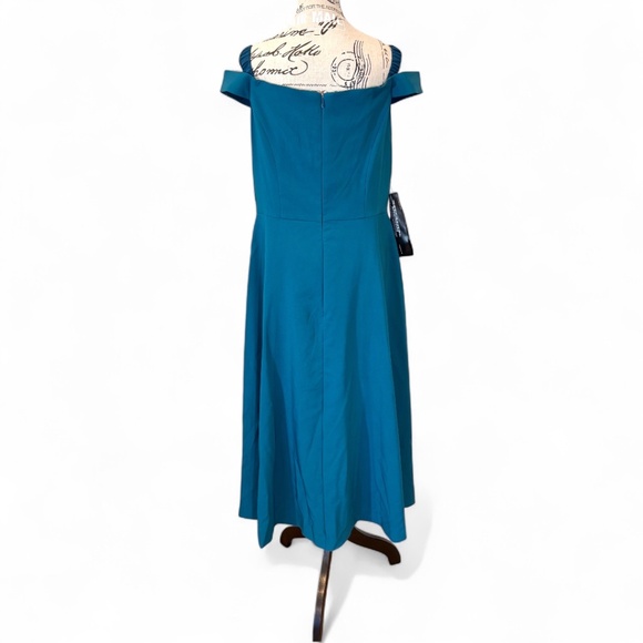 NWT Kay Unger Walk-Thru Jumpsuit Teal size 12 - Picture 2 of 8